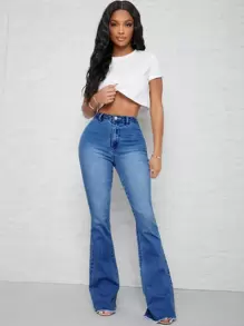 SHEIN SXY High Waist Flare Leg Jeans