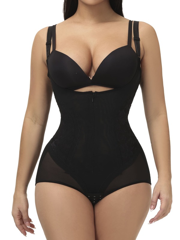 Zip Front Shapewear Bodysuit SHEIN USA