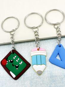12pcs Student Stationery Keychain Casual - Multicolor - View 4