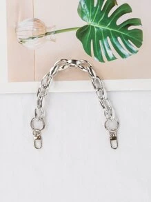 鍊條設計包帶配件DIY配件可調節替換肩帶時尚耐用 - 銀色 - 查看 1