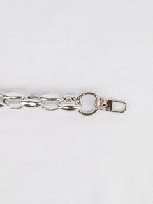 鍊條設計包帶配件DIY配件可調節替換肩帶時尚耐用 - 銀色 - 查看 4