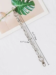 鍊條設計包帶配件DIY配件可調節替換肩帶時尚耐用 - 銀色 - 查看 5