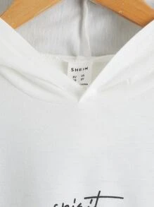 SHEIN Leap Crew Áo hoodie phối màu in chữ dành cho bé trai tuổi teen, đơn giản, thoải mái, phù hợp mặc hàng ngày vào mùa hè. - Nhiều màu - Xem 3