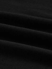 GENTILAND Men Fish Patched Detail Mock Neck Tee - Black - View 4