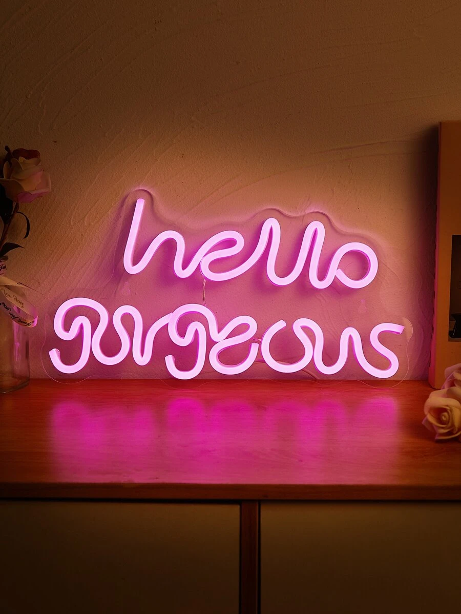 CHI-BUY Letrero De Neón Retroiluminado Con Led - Rosa - Ver 1