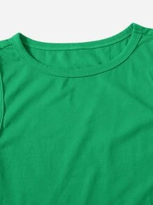 SHEIN EZwear Bộ đồ liền thân bó sát - màu xanh lá - Xem 5