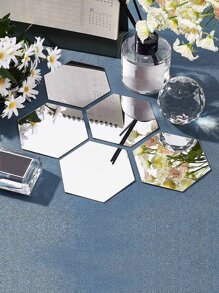12 miếng dán tường gương lục giác, miếng dán gương trang trí hình học bằng nhựa dùng để trang trí nhà cửa, trang trí tường, trang trí phòng, gương treo tường, gương cho phòng, trang trí phòng tắm, trang trí phòng khách - Bạc - Xem 2