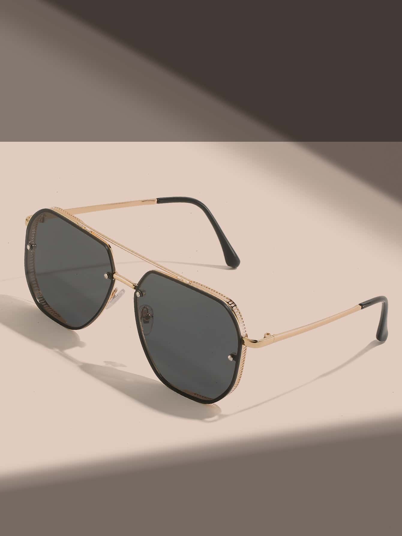 1 件金属框架时尚眼镜，适合优雅、旅行、运动、驾驶、节日、海滩、EDM、郊游、夏季配饰、度假、家庭出游、街头服饰、运动、派对、户外活动、钓鱼、夏季海滩度假、户外、旅行