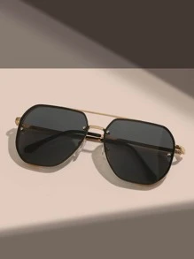 1 件金属框架时尚眼镜，适合优雅、旅行、运动、驾驶、节日、海滩、EDM、郊游、夏季配饰、度假、家庭出游、街头服饰、运动、派对、户外活动、钓鱼、夏季海滩度假、户外、旅行