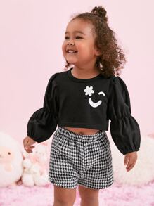 Bộ đồ Em bé Hoạt hình răng cưa Ăn mặc đẹp - Đen và trắng - Xem 3