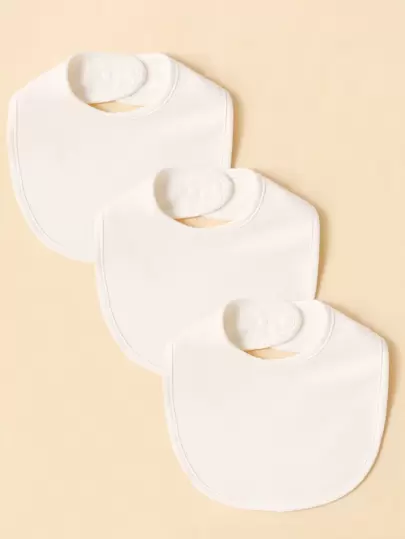 3pcs Baby Solid Bib
