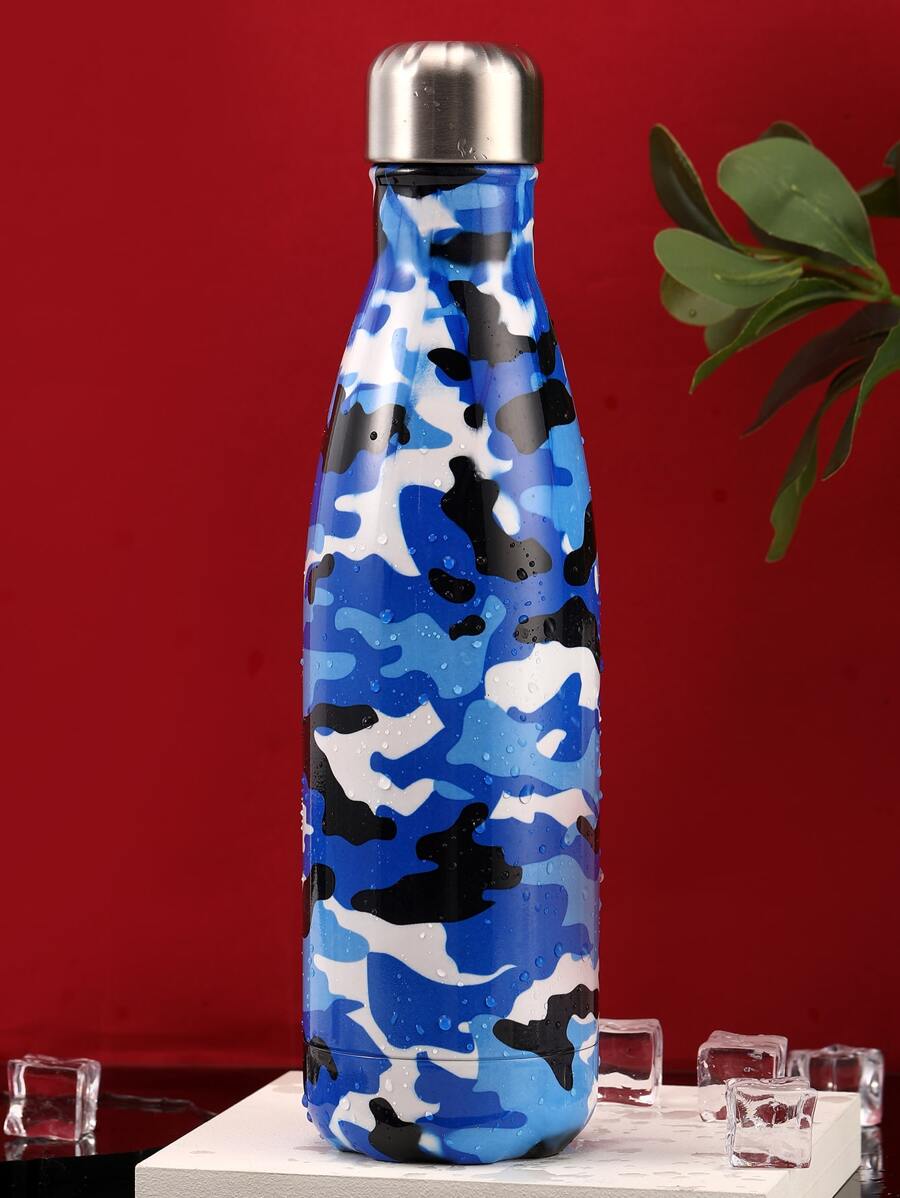 1入組500毫升不銹鋼保溫瓶廚房用迷彩圖案真空保溫瓶 - 彩色 - 查看 1