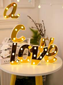 1 pieza Luz de la decoración alfabeto - Amarillo - Ver 5