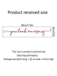 Nhãn dán tường hình khẩu hiệu trích dẫn, nhãn dán tường hình chữ cái đơn giản để trang trí nhà cửa, nhãn dán, decal dán tường, decal vinyl để trang trí nhà cửa, vật dụng trang trí mùa xuân làm mới ngôi nhà của bạn, nhãn dán trang trí Rama - Màu Hồng Tươi - Xem 6