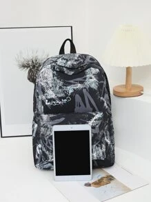 3 件套男士字母图案休闲背包套装带笔袋书包套装大学书包套装高中生研究生大一大二学生通勤、户外、徒步旅行背包套装大容量轻便拼色背包笔记本电脑圣诞节感恩节秋冬礼物节日男士礼物男士礼物多功能便携时尚休闲爸爸礼物男友礼物度假趣味礼物 - 彩色 - 查看 4