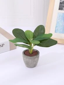 1 pezzo Pianta in vaso artificiale, piccola pianta finta con foglie e vaso per decorare la casa, regalo di San Valentino