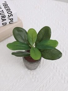 1 pezzo Pianta in vaso artificiale, piccola pianta finta con foglie e vaso per decorare la casa, regalo di San Valentino