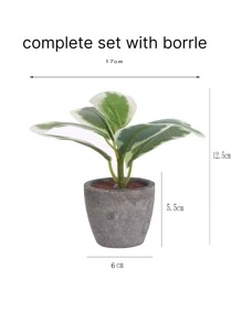 1 pieza artificial planta en maceta - Verde - Ver 3