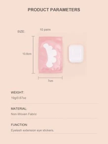 10pcs Makeup Auxiliary Eyelash Grafting Eye Stickers For False Eyelash Application - White - View 3