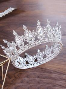 1 pièce Accessoire de couronne de mariée européenne pour robe de mariée, article pour anniversaire et cadeau pour adulte. Accessoires de la Saint-Valentin - Argent - Voir 12