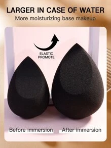2PCS Makeup Sponge, Suitable For Cream & Powder Concealer, Loose Powder Makeup Applicator,Makeup,Cheap,Room Decor,Vanity,Travel,Bedroom,Makeup Accessories,Puff,Makeup Blender,Powder Puff,Makeup Sponge,Cheap,Stocking Stuffers,Makeup,Makeup Tools,Cheap Stuff,Gifts,Gifts For Women,Christmas Gifts,Giveaways,Travel,Cheap Stuff,Travel Essential - 黑色 - 查看 7