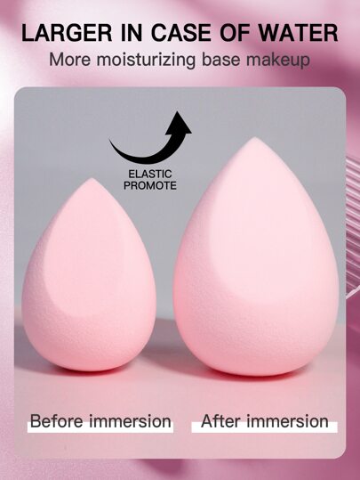 2PCS Soft Elastic Face Makeup Sponges Multifunctional Cosmetic Sponges For Concealer Cream Liquid Foundation And Loose Powder Application Portable Daily Bedroom Vanity Travel Practical Affordable Makeup Tools Nice Christmas Holiday Presents And Giveaways