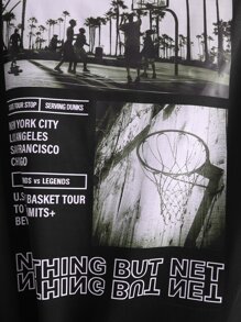 Manfinity EMRG Men Figure & Slogan Graphic Tee - Black - View 3