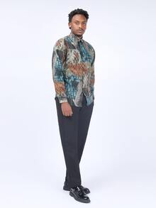 CLOUDSTYLE Áo sơ mi Nam Nút phía trước Tất cả trên in Kỳ nghỉ - Nhiều màu - Xem 3