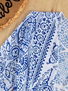 Kimono - Xanh và trắng - Xem 3