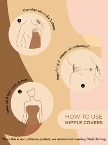 LUVLETTE Reusable No Adhesive Silicone Nipple Cover - Cinnamon - View 5