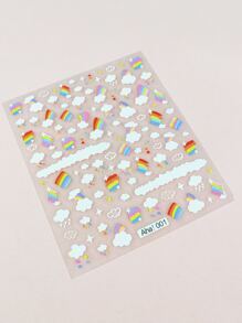 2 Hình dán móng tay đám mây và gấu trúc - Nhiều màu - Xem 4