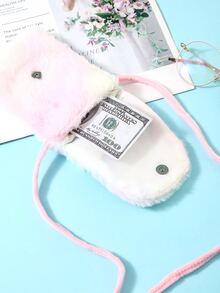 Bolsa De Monedas De Unicornio Peluche Con Cordón, Colores Aleatorios De Tie-dye, Bolsa De Regalo Para Niños En Navidad - Rosa - Ver 2