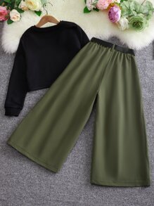 SHEIN Bộ hai mảnh Gái Lá thư Giải trí - Nhiều màu - Xem 2