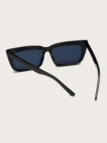 1pc Men's Plastic Square Frame Fashion Glasses, Suitable For Everyday Wear - Black - View 5