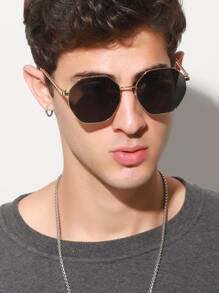 1pc Retro Small Sized Fashion Glasses For Men, Suitable For Daily Wear - Black - View 2