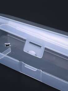 1 pieza Caja de almacenamiento portátil para maquinilla de afeitar de 14,4x4,7 cm, estuche transparente para afeitadora de hombré para viajes - transparente - Ver 4