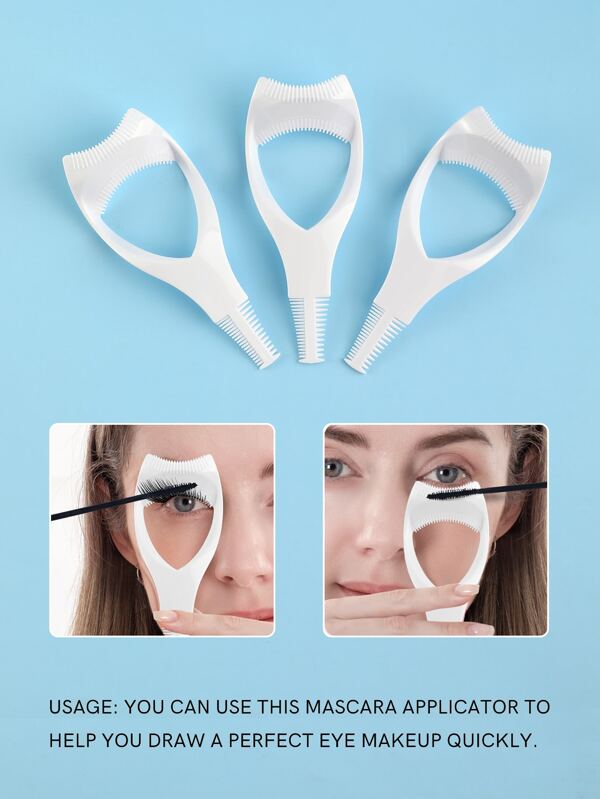 3 piezas Mascara Shield Applicator Guard Guía de pestañas para