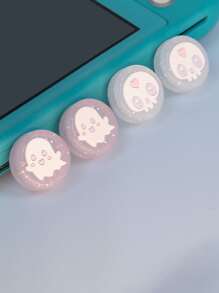 4 cái Ghost Pattern Rocker Cap Nút Nắp đậy tương thích với Nintendo Switch - Nhiều màu - Xem 1