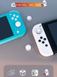4 cái Ghost Pattern Rocker Cap Nút Nắp đậy tương thích với Nintendo Switch - Nhiều màu - Xem 6