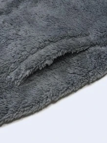 SOLOCOTE 男孩斜插口袋泰迪夾克 - 深灰色 - 查看 5