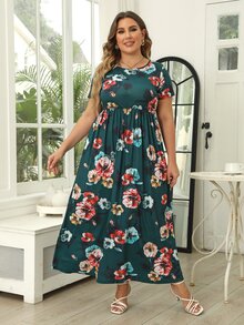 Nemidor Đầm cỡ lớn phong cách Boho in hoa, túi xéo, thích hợp cho kỳ nghỉ hè, dạo phố hoặc đi nghỉ mát, thanh lịch. - Nhiều màu - Xem 3