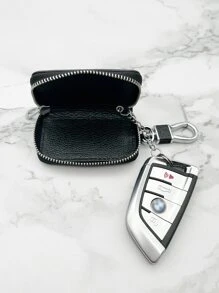 Móc chìa khóa doanh nhân họa tiết da báo và cá sấu cao cấp dành cho cả nam và nữ, phù hợp cho xe Kia, Chevrolet, Audi, Mercedes-Benz, Fiat, BMW, Peugeot - màu đen - Xem 5