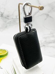 Móc chìa khóa doanh nhân họa tiết da báo và cá sấu cao cấp dành cho cả nam và nữ, phù hợp cho xe Kia, Chevrolet, Audi, Mercedes-Benz, Fiat, BMW, Peugeot - màu đen - Xem 6