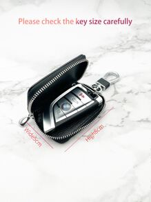 Móc chìa khóa doanh nhân họa tiết da báo và cá sấu cao cấp dành cho cả nam và nữ, phù hợp cho xe Kia, Chevrolet, Audi, Mercedes-Benz, Fiat, BMW, Peugeot - màu đen - Xem 9