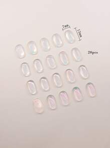 20 件椭圆形美甲装饰 - 彩色 - 查看 2