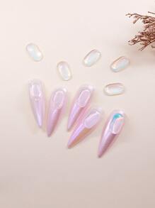 20 件椭圆形美甲装饰 - 彩色 - 查看 3