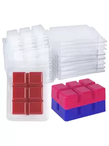 10pcs Solid Color Candle Storage Box, Candle Container For DIY Craft