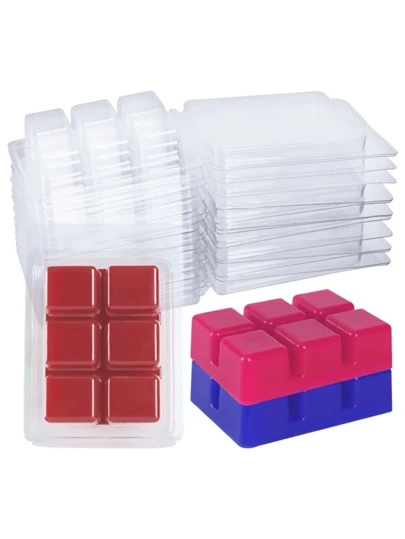 10pcs Solid Color Candle Storage Box, Candle Container For DIY Craft