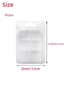 10pcs Solid Color Candle Storage Box, Candle Container For DIY Craft