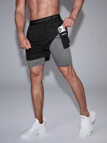 Gym Rark Men Sports Shorts Olahraga - Hitam - View 3